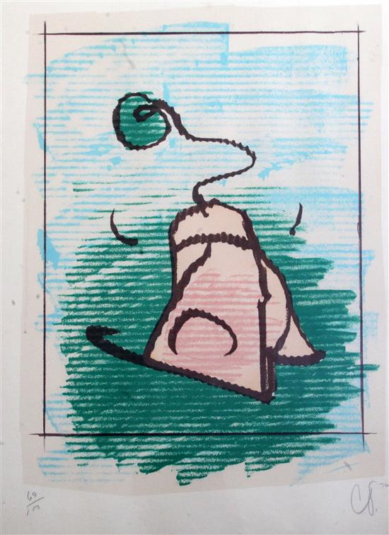 Claes Oldenburg (American, b. 1929) The Teabag 30.5 x 22in.